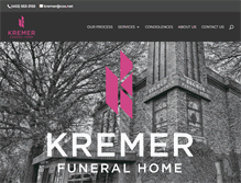 Tablet Screenshot of kremerfuneralhome.com